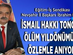 İsmail Hakkı Tonguç’u Ölüm Yıldönümünde Özlemle Anıyoruz