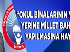 Okul Binalarının Yıkılıp Yerine Millet Bahçesi Yapılmasına Hayır