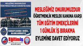 MESLEĞİMİZ ONURUMUZDUR